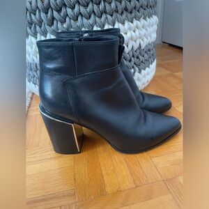 Kenzo leather black ankle boots